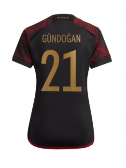 Deutschland Ilkay Gundogan #21 Auswärtstrikot für Frauen WM 2022 Kurzarm